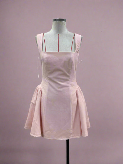 Pink Velvet Mini Dress