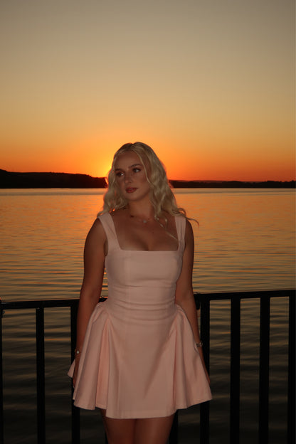Pink Velvet Mini Dress